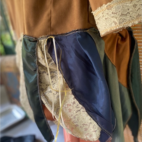 Upcycled Bohemian Brown Plus Blazer Mermaidcore - Picture 6 of 8